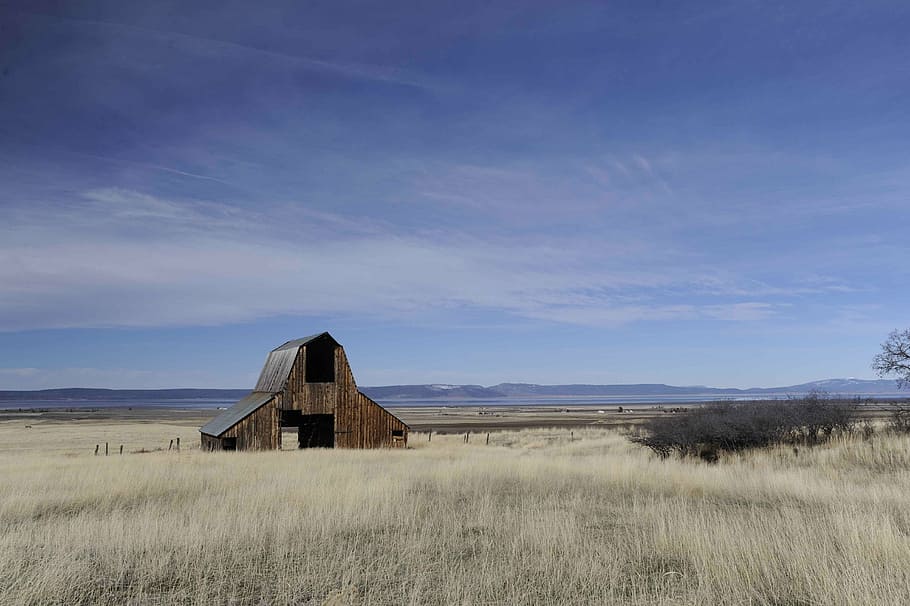 landscape, barn, old, scenic, sky, built structure, architecture HD wallpaper