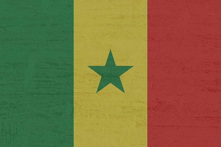 senegal, flag, yellow, green color, wall - building feature HD wallpaper