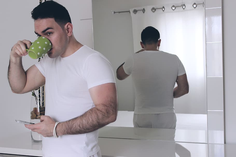 man, boy, white, using phone, using mobile device, people, young HD wallpaper