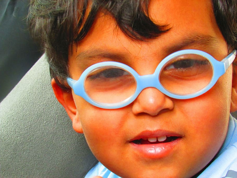 Boy, Child, Portrait, Face, Glasses, kid, saudi, beautiful, HD wallpaper