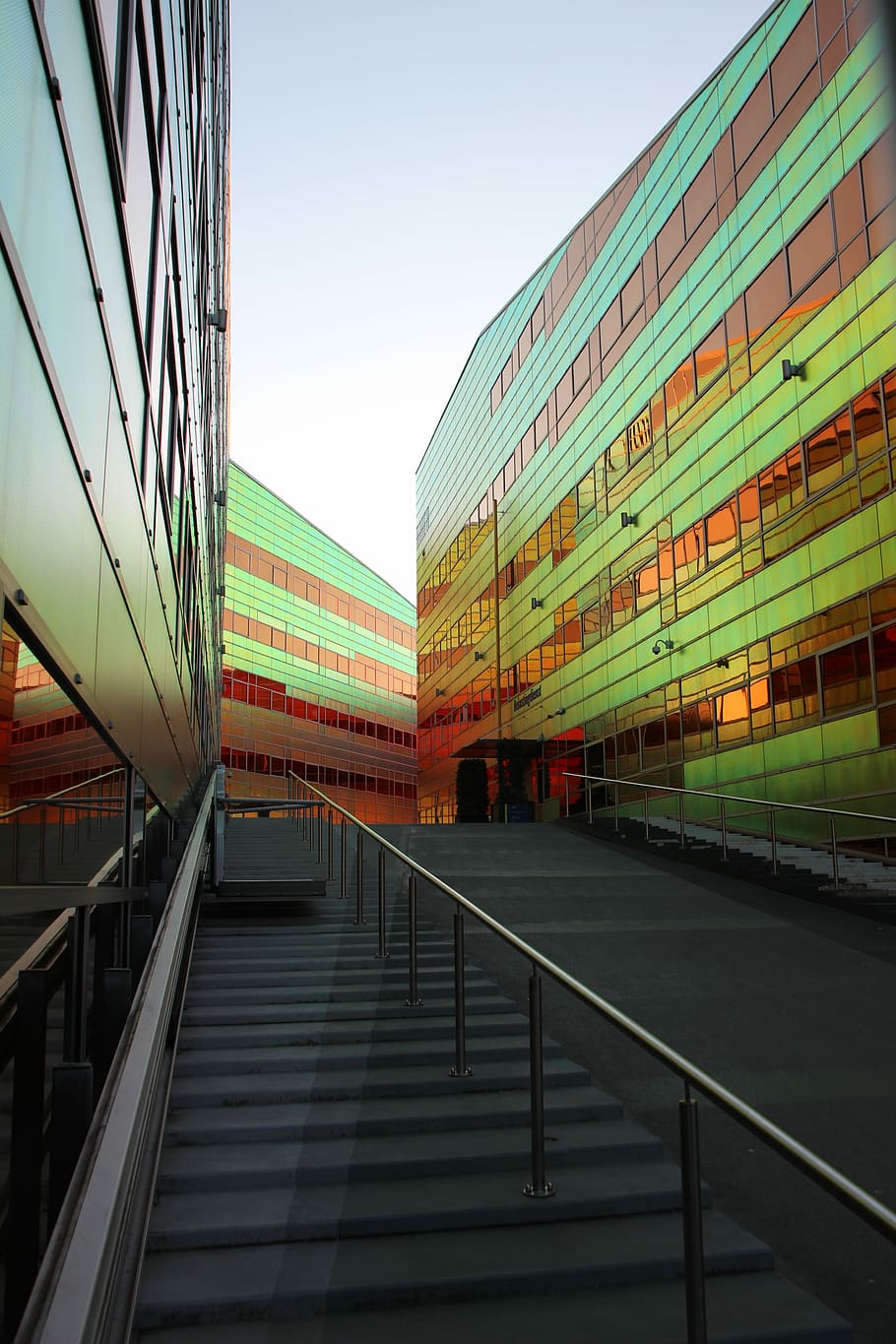 Architecture, Building, Home, modern, staircase, office building exterior HD wallpaper