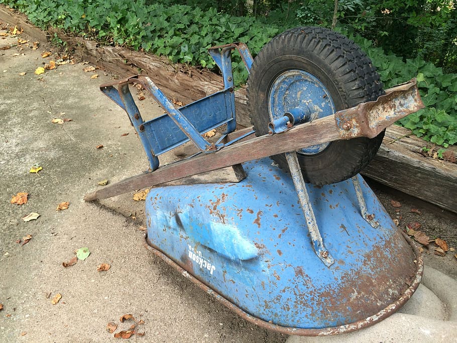 Barrow, Wheelbarrow, rusty, transportation, carry, metal, dirty HD wallpaper