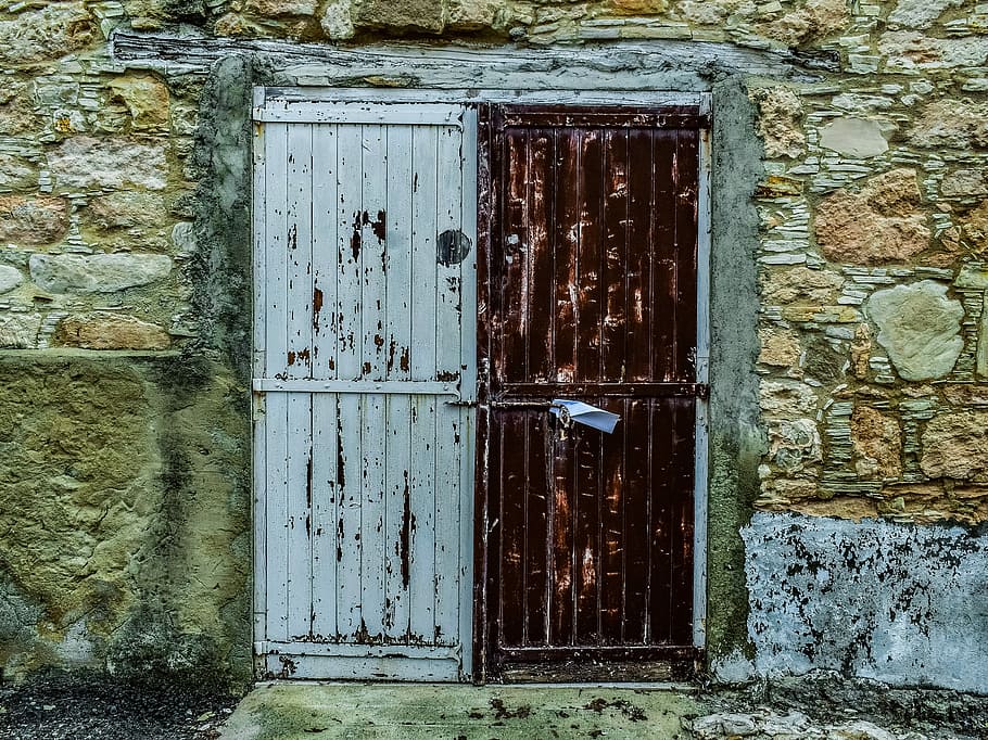 door, doorway, house, entrance, wood, architecture, abandoned, HD wallpaper