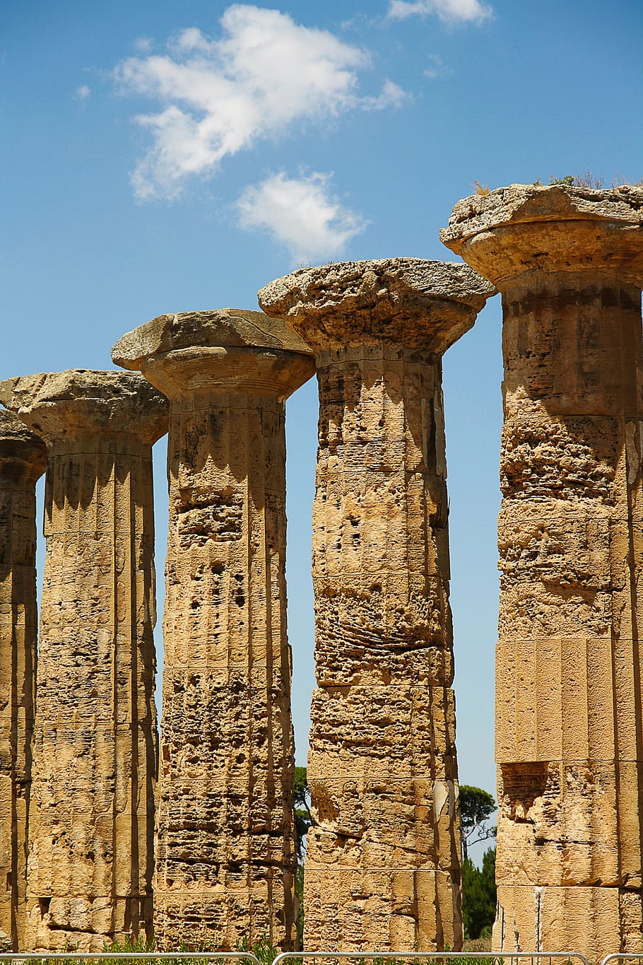 column, selinunte, sicily, holidays, landscape, architecture, HD wallpaper