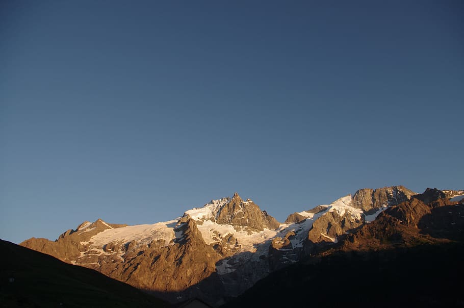 Alps, Mountains, Light, Shadow, landscape, top, peak, mountain range HD wallpaper