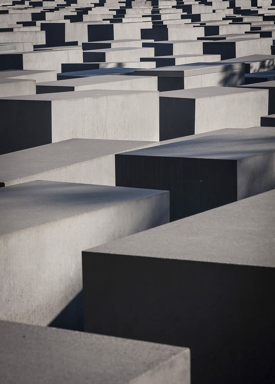 gray cube maze blocks photography, untitled, ominou, regular HD wallpaper