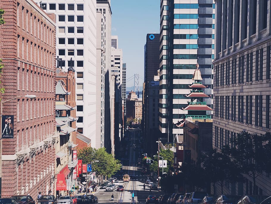 photo of concrete buildings during daytime, high-rise building HD wallpaper