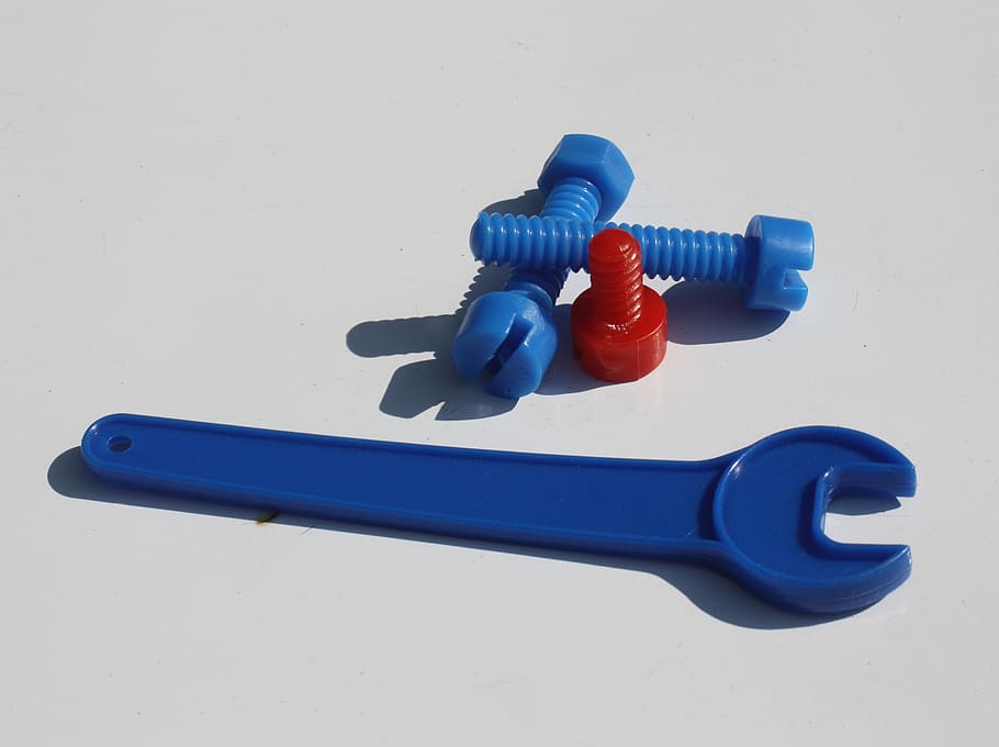 screw, tool, kit, colorful, blue, toys, plastic, no people HD wallpaper