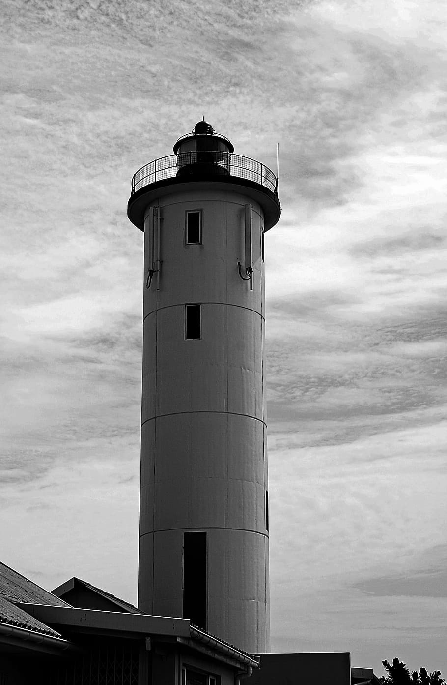 lighthouse, nautical, beacon, tall, warning, clouds, sky, landmark HD wallpaper