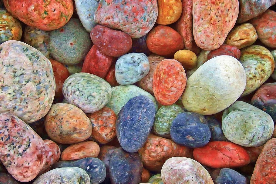 assorted-color stones, rocks, pebbles, tranquil, zen, balance, HD wallpaper