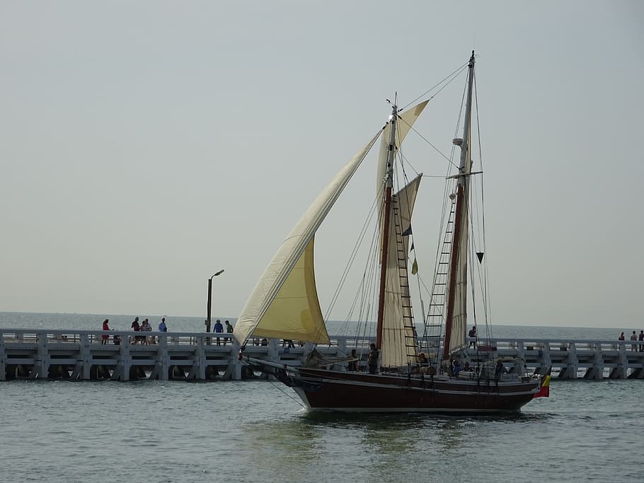 ship, sailing vessel, water, nautical vessel, transportation HD wallpaper