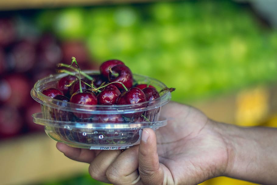 cherries, cherry, fruit, fruit stand, organic foods, freshness HD wallpaper