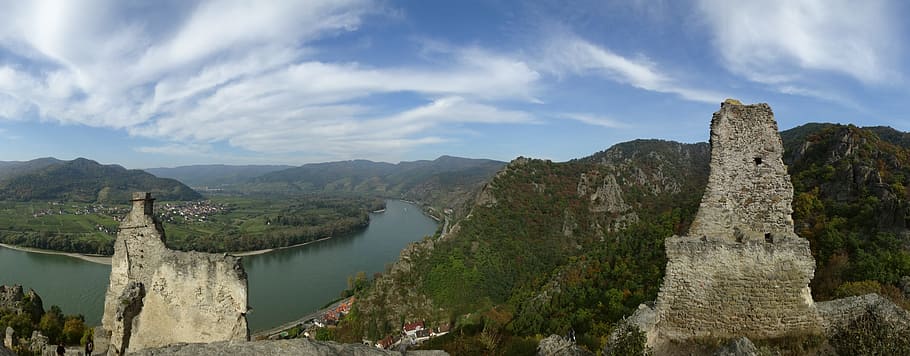 Austria, River, Danube, Wachau Valley, landscape, beauty, sky, HD wallpaper