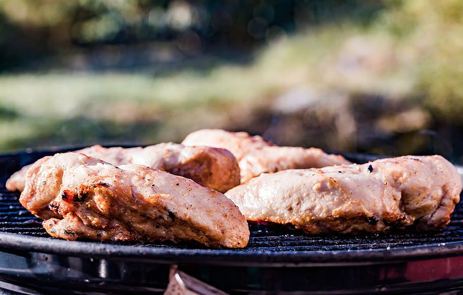 grilled, chicken, bbq, glow, charcoal, summer, spiced, food HD wallpaper
