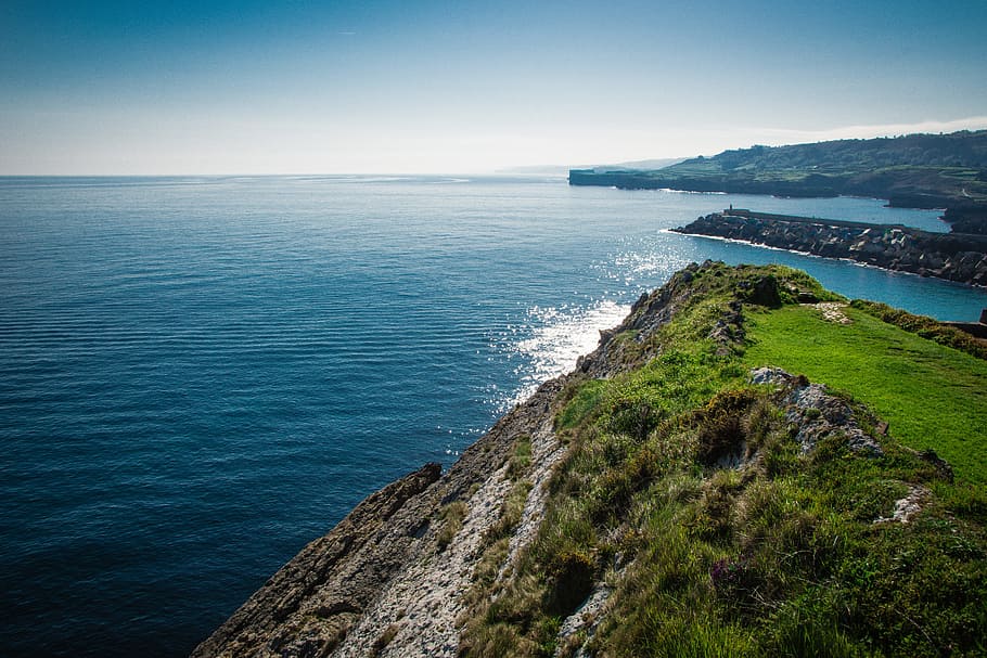 llanes, spain, travel, sea, asturias, coast, sky, landscape, HD wallpaper