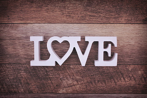 white wooden Love free standing letter, wood - Material, single Word HD wallpaper