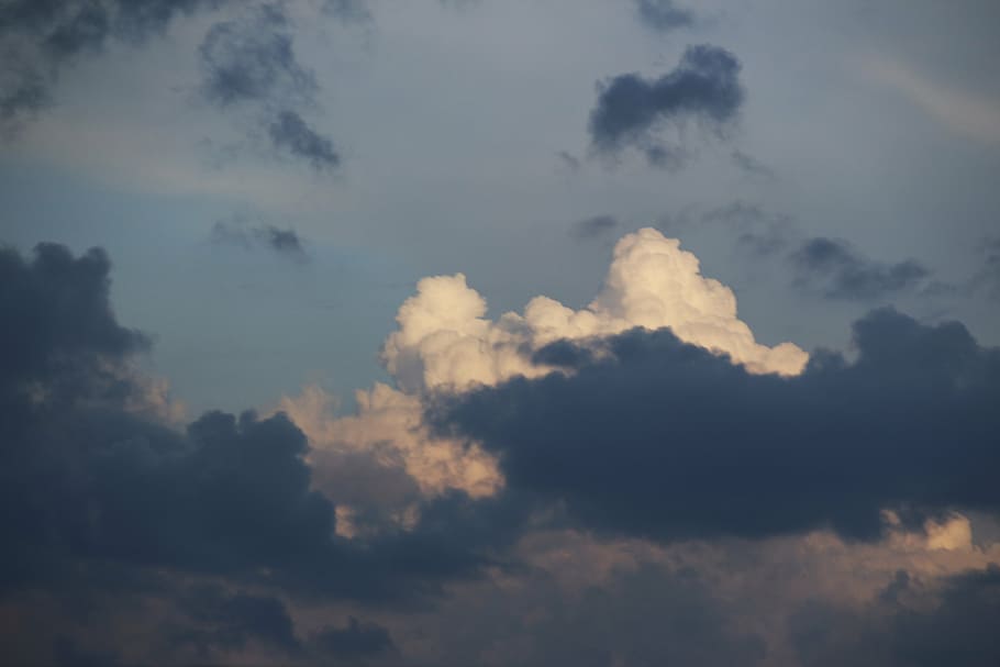 clouds, thunderstorm, sky, weather, dark clouds, storm clouds HD wallpaper