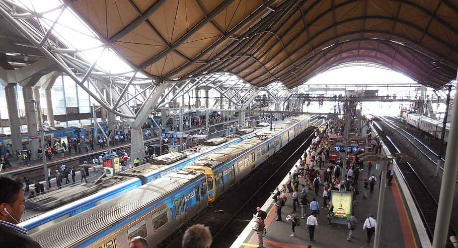 people walking on tunnel, Melbourne, Australia, Transportation