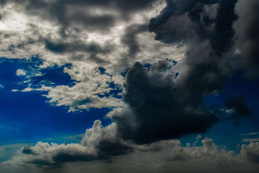 sky, clouds, dramatic, storm, weather, nature, cloudscape, light HD wallpaper