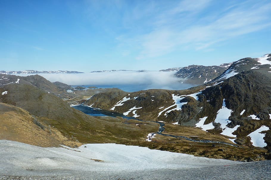 norway, snow, mountains, cold temperature, scenics - nature HD wallpaper