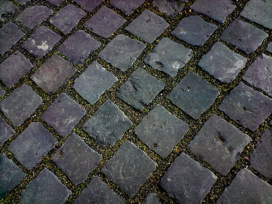 Cobble Stone, Material, Road, full frame, pattern, backgrounds HD wallpaper