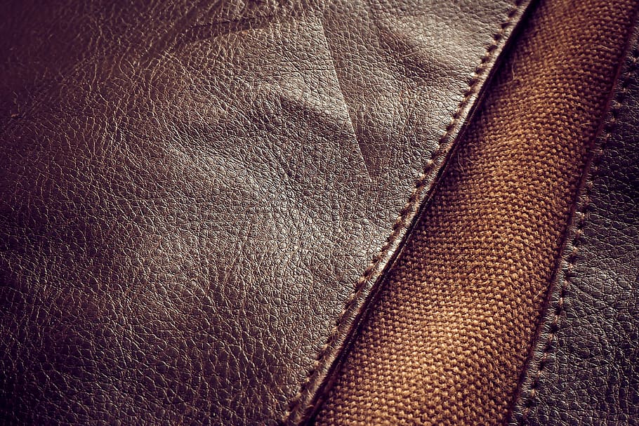 brown leather, cowhide leather, pattern, abstract, background, HD wallpaper