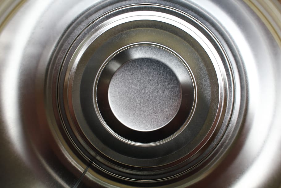 tin, can, circles, metal, container, metallic, packaging, cylinder, HD wallpaper