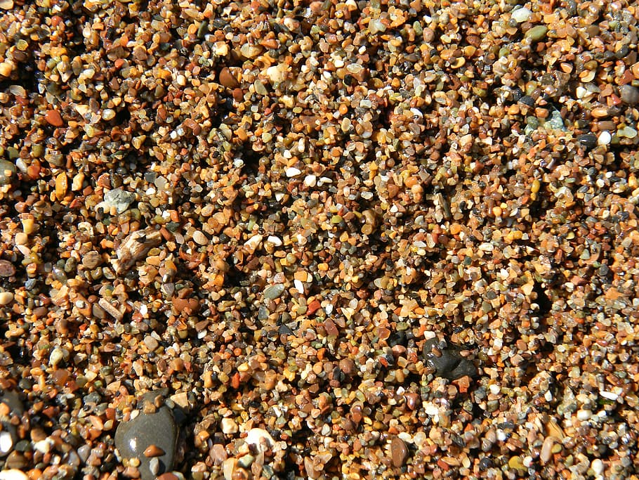 beach, sand, rocks, backgrounds, pebble, pattern, nature, abstract HD wallpaper