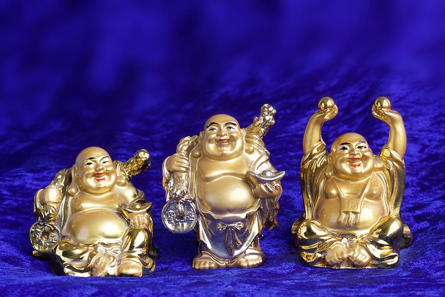 buddha, laughing, sculpture, figure, deity, wealth, fill, statue, HD wallpaper