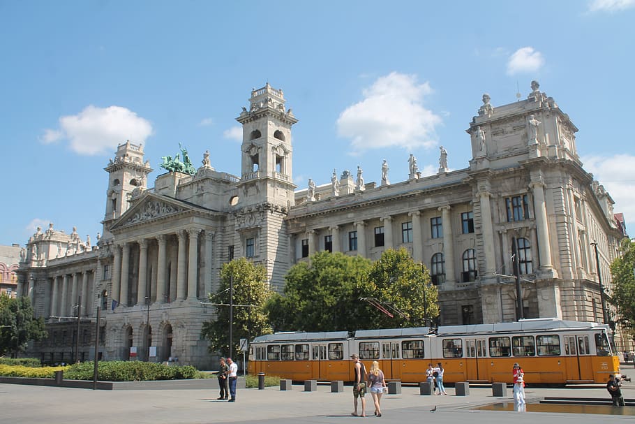 budapest, tram, hungary, architecture, building exterior, built structure HD wallpaper