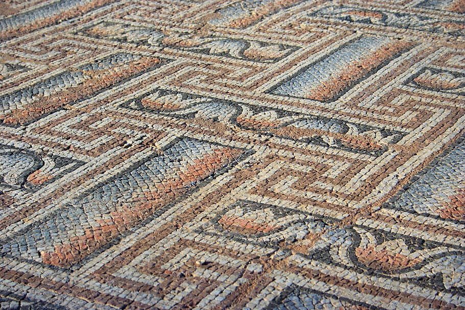 ancient, architecture, art, background, decoration, floor, mosaic HD wallpaper