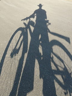 Shadow Play, Human, Hispanic, person, light, cowboy, bike, bicycle HD wallpaper