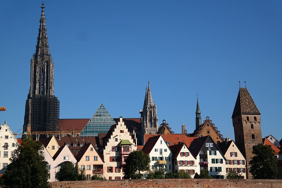 Ulm, City View, Historically, historic old town, münster, ulm cathedral, HD wallpaper