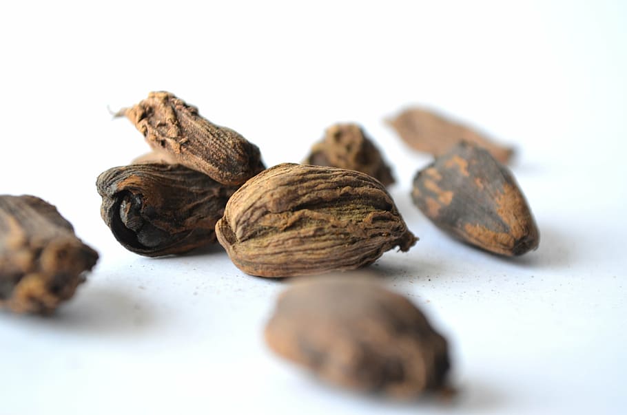 brown nuts, nutmeg, spice, seeds, food, ingredient, aromatic HD wallpaper