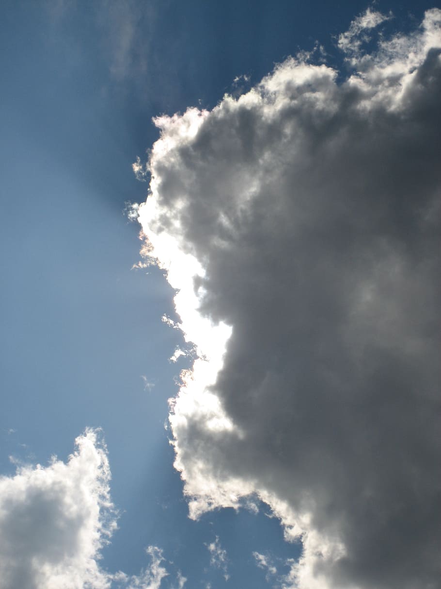 clouds, blue, sky, weather, cumulus, cloud - sky, low angle view HD wallpaper