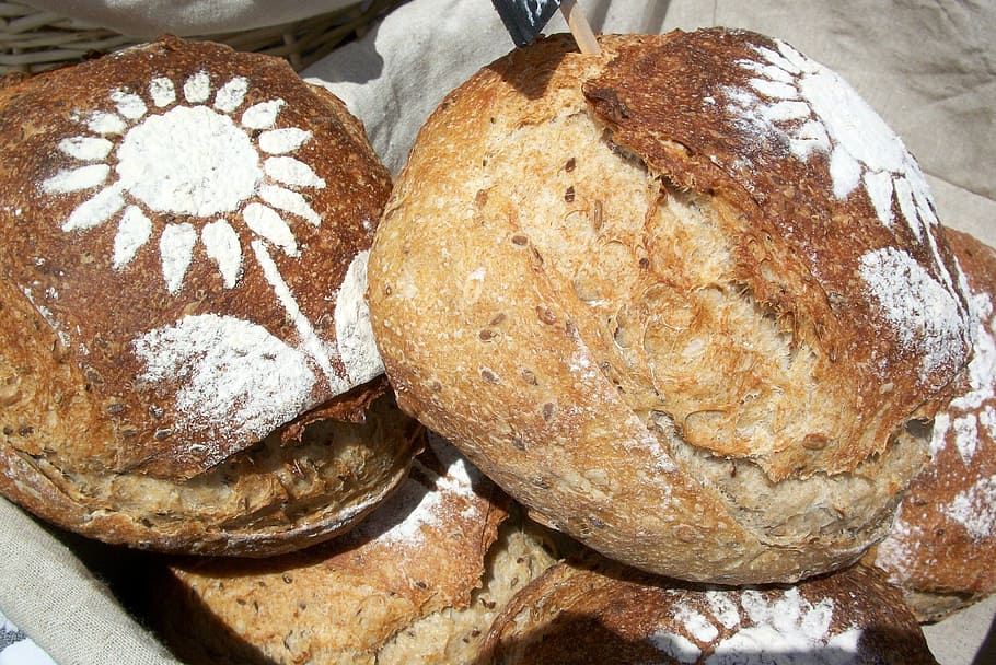 baked breads, Loaves, Artisan, Fresh, Bakery, brown, wheat HD wallpaper