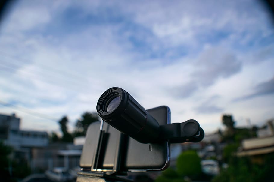 phone, sky, lens, cellular, technology, cloud - sky, binoculars HD wallpaper
