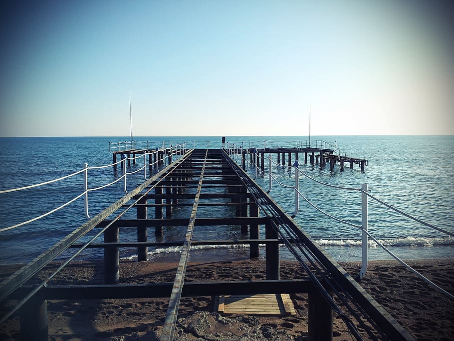 web, water, crossing, bridge, nature, lake, lomo, blue, landscape HD wallpaper