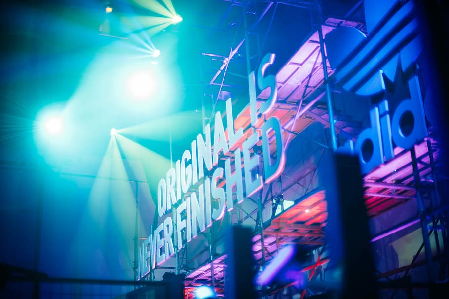 Originals Never Finished stage, Original is Never Finished signage HD wallpaper