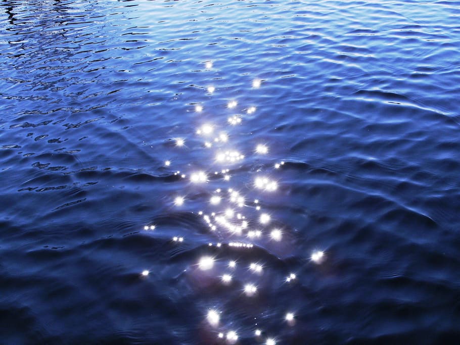 Rays, Blue, Lake, Background, Water, sunlight, viewing, surface HD wallpaper