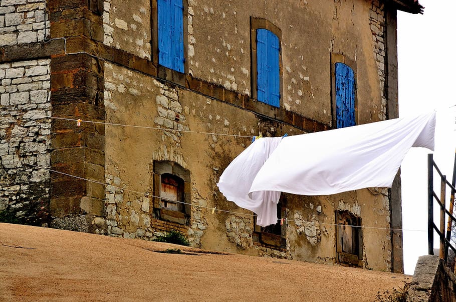 glimpse, borgo, drying laundry, campaign, italy, building exterior HD wallpaper