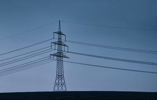 current, strommast, industry, power line, electricity market HD wallpaper