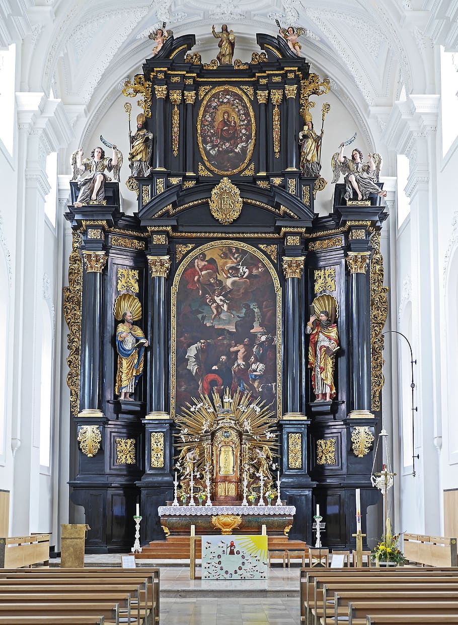 high altar, st paul, passau, church, religion, religious, holy, HD wallpaper