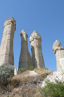 moonscape, cappadocia, turkey, sky, rock, rock formation, no people HD wallpaper