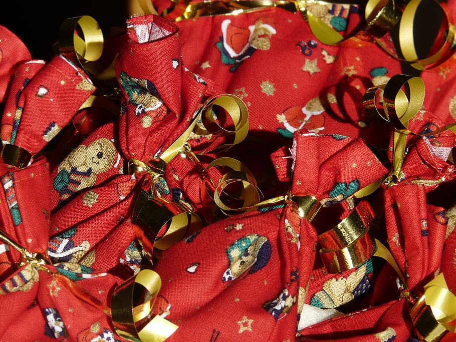 Advent Calendar, Packed, nicholas, made, bag, red, full frame HD wallpaper