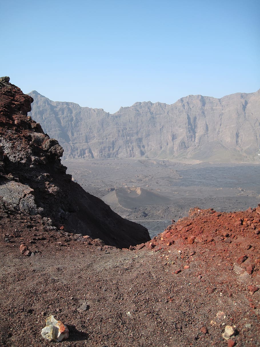 Hd Wallpaper Landscape Volcano Volcanic Rock Cape Verde Nature Rock Formations