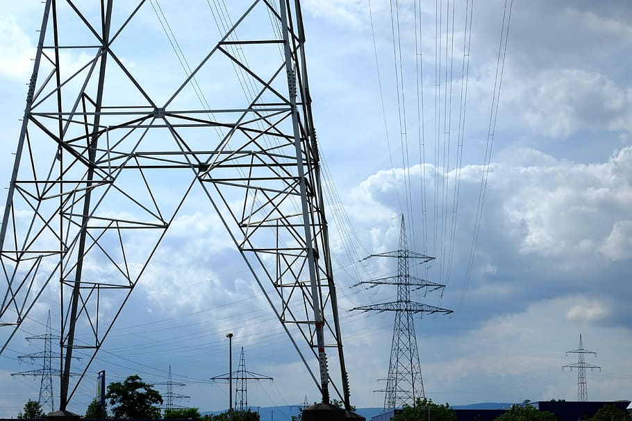 Current, Pylon, Electricity, peripheries, strommast, power line HD wallpaper