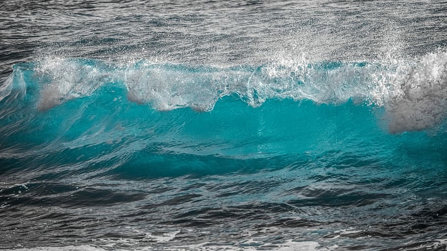 tidal wave, surf, water, spray, sea, splash, liquid, nature HD wallpaper