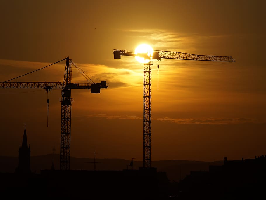 sun, sky, evening, abendstimmung, setting sun, sunset, dusk HD wallpaper