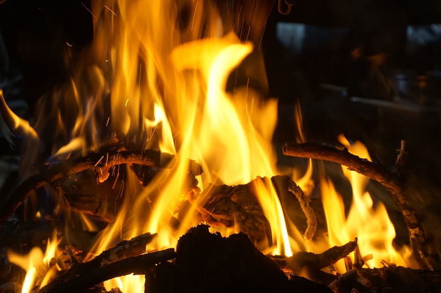fire, burning, hot, flame, fire - natural phenomenon, heat - temperature HD wallpaper